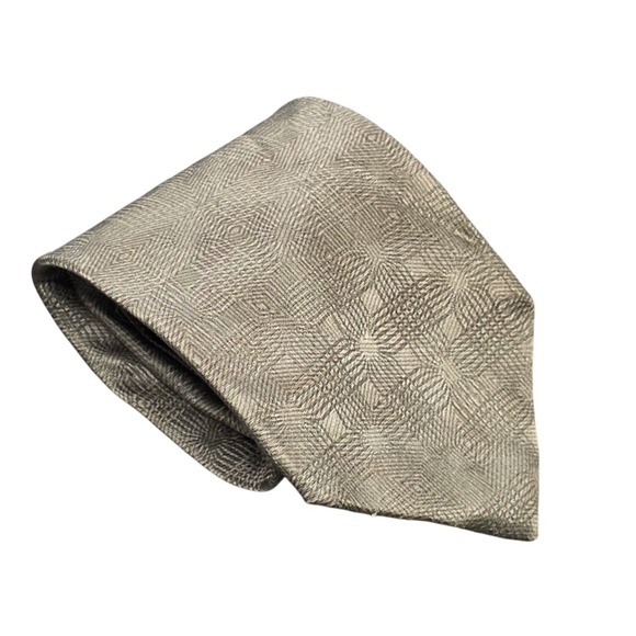 Zylos Other - Zylos George Machado Silk Tie Men's Olive Green Geometric Diamond USA Made VTG